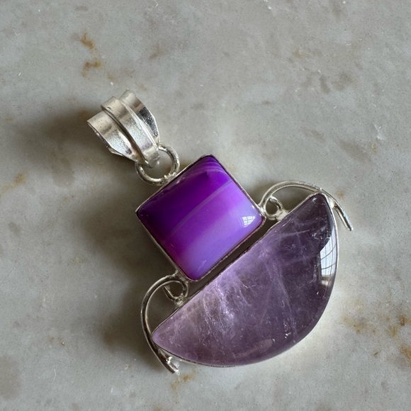 NWOT Sundance Purple Haze Pendant Purple Agate Amethyst Sterling Silver